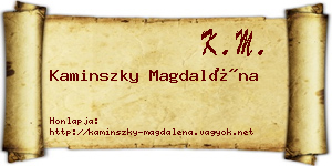 Kaminszky Magdaléna névjegykártya